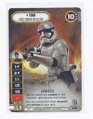 Star Wars Destiny Dice Building Game: Finn, First Order Defector Q3 alt art promo card